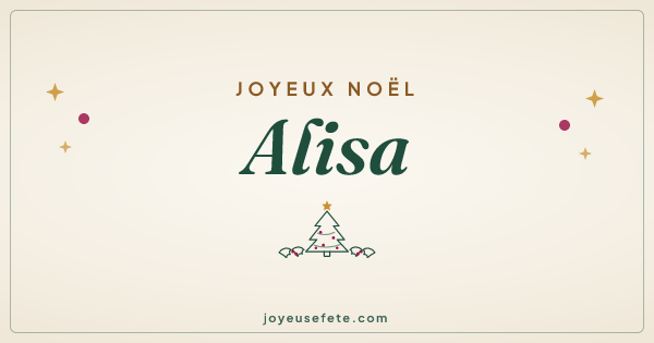 Image « Joyeux Noël Alisa » au format large