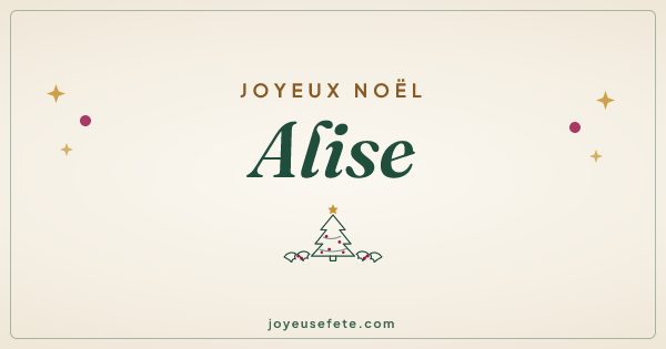 Image « Joyeux Noël Alise » au format large