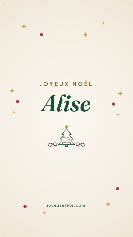 Image « Joyeux Noël Alise » au format story