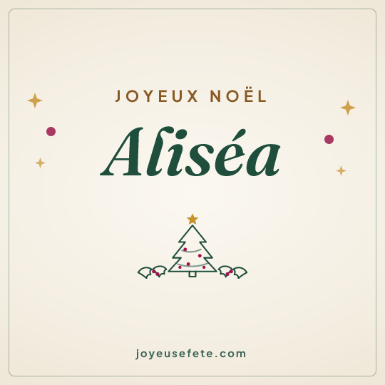 Image carrée « Joyeux Noël Aliséa » pour WhatsApp