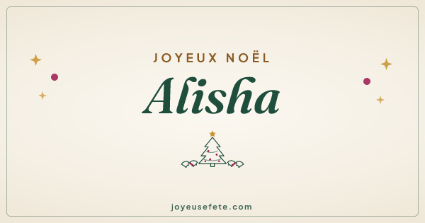 Image « Joyeux Noël Alisha » au format large