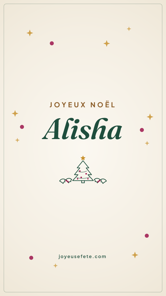 Image « Joyeux Noël Alisha » au format story