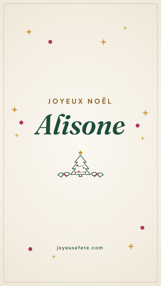 Image « Joyeux Noël Alisone » au format story