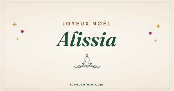 Image « Joyeux Noël Alissia » au format large