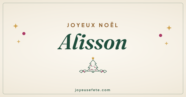 Image « Joyeux Noël Alisson » au format large