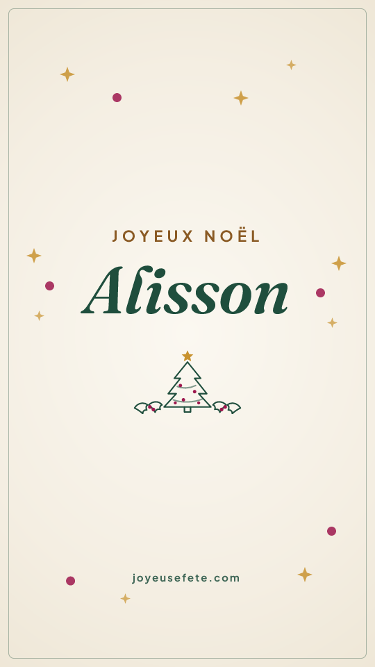 Image « Joyeux Noël Alisson » au format story