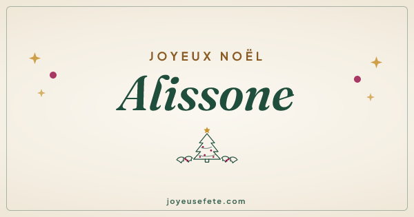 Image « Joyeux Noël Alissone » au format large