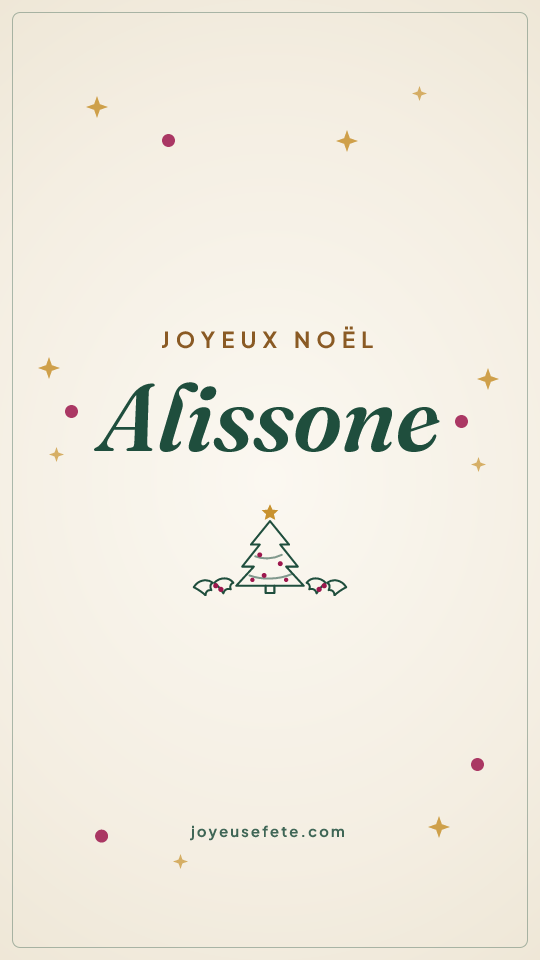Image « Joyeux Noël Alissone » au format story