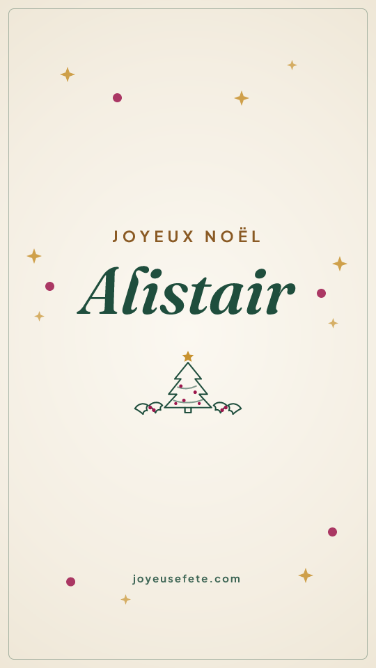 Image « Joyeux Noël Alistair » au format story