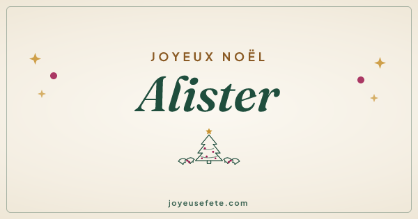 Image « Joyeux Noël Alister » au format large