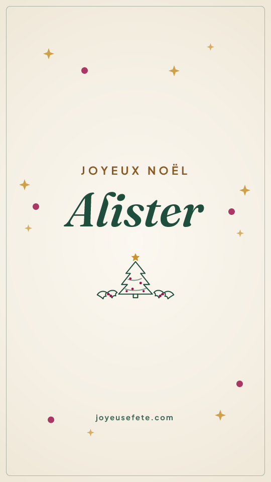 Image « Joyeux Noël Alister » au format story