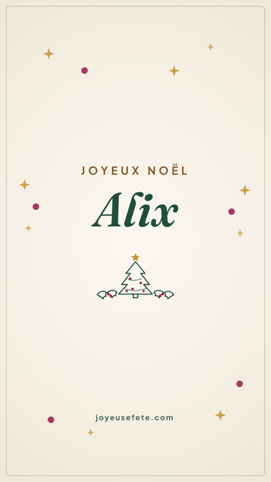 Image « Joyeux Noël Alix » au format story