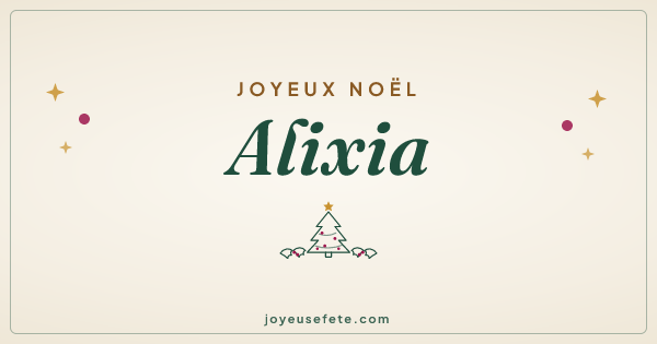 Image « Joyeux Noël Alixia » au format large