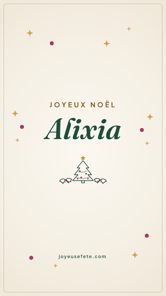 Image « Joyeux Noël Alixia » au format story