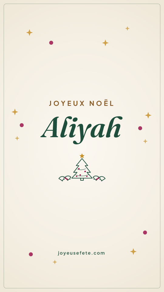 Image « Joyeux Noël Aliyah » au format story