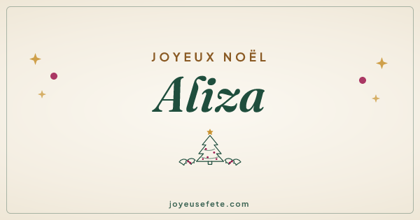 Image « Joyeux Noël Aliza » au format large