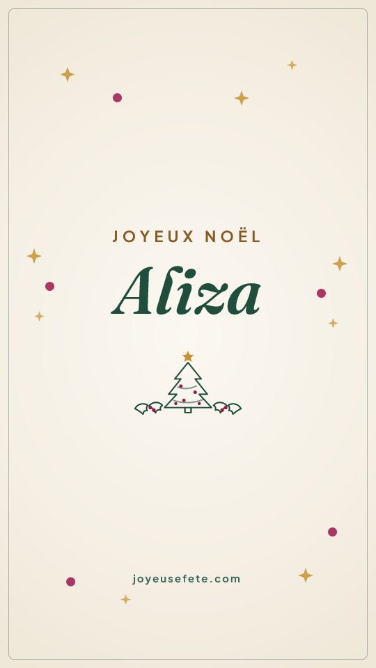 Image « Joyeux Noël Aliza » au format story