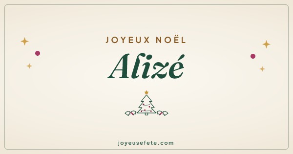 Image « Joyeux Noël Alizé » au format large