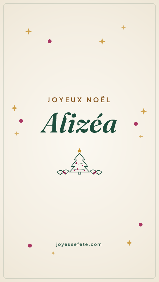 Image « Joyeux Noël Alizéa » au format story