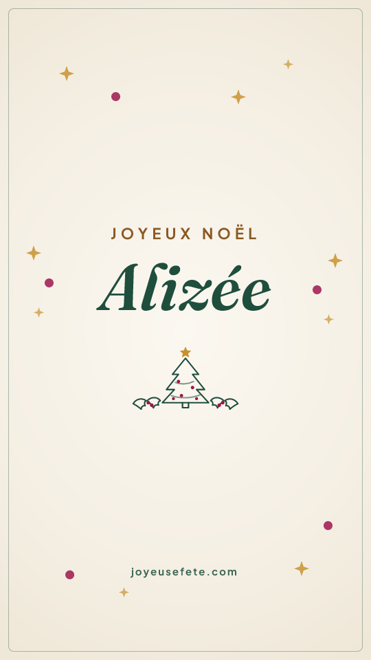Image « Joyeux Noël Alizée » au format story