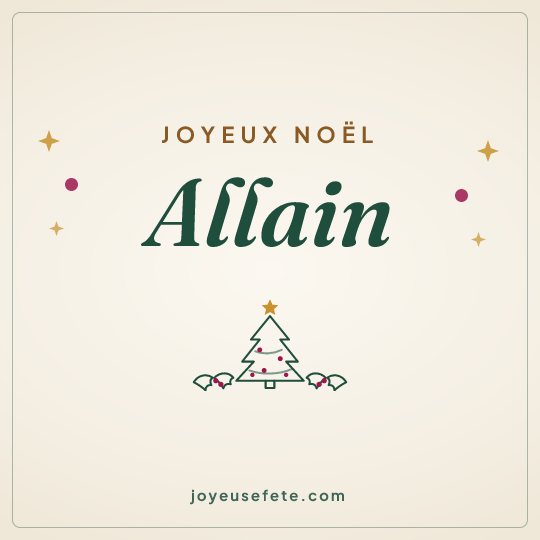 Image carrée « Joyeux Noël Allain » pour WhatsApp