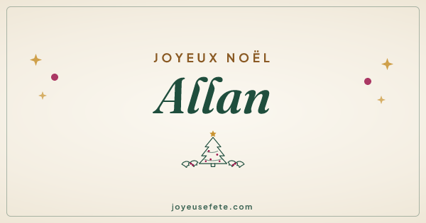 Image « Joyeux Noël Allan » au format large