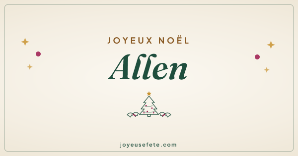 Image « Joyeux Noël Allen » au format large
