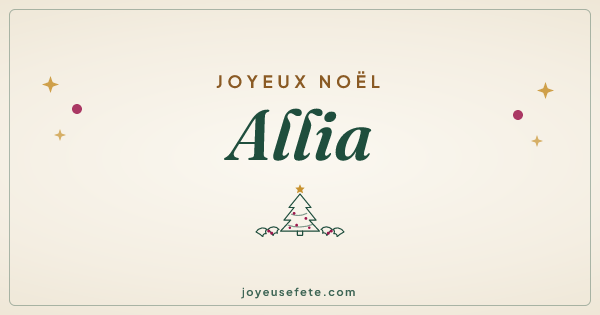 Image « Joyeux Noël Allia » au format large