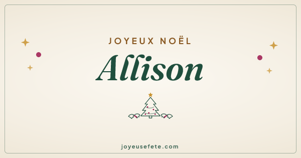 Image « Joyeux Noël Allison » au format large