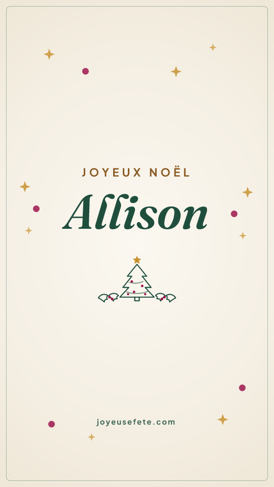 Image « Joyeux Noël Allison » au format story