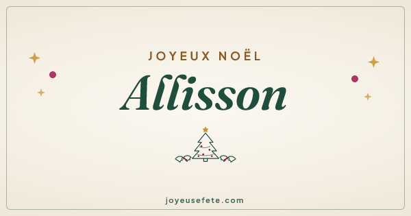 Image « Joyeux Noël Allisson » au format large