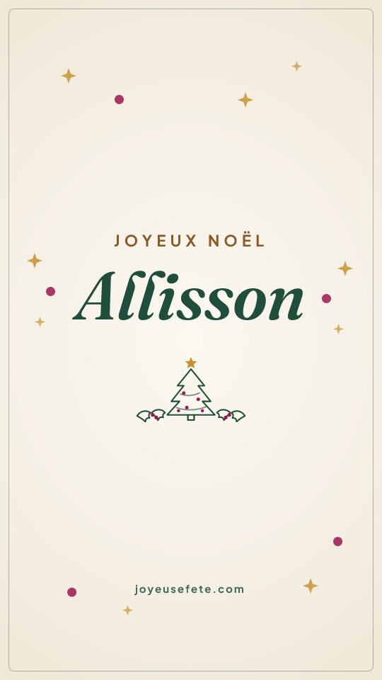 Image « Joyeux Noël Allisson » au format story