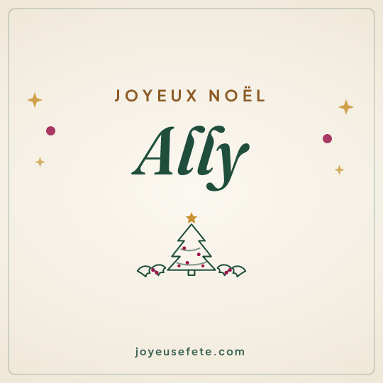 Image carrée « Joyeux Noël Ally » pour WhatsApp