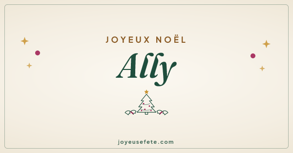 Image « Joyeux Noël Ally » au format large