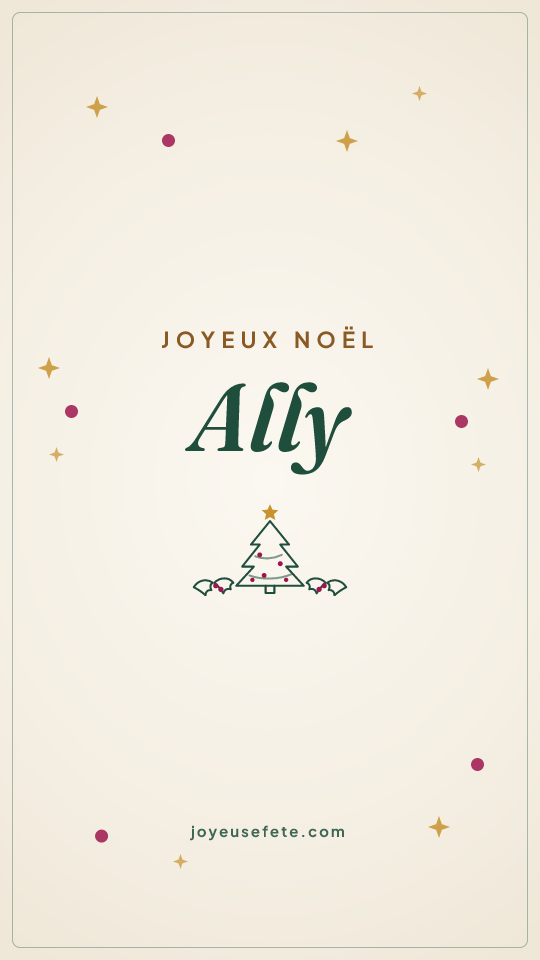 Image « Joyeux Noël Ally » au format story