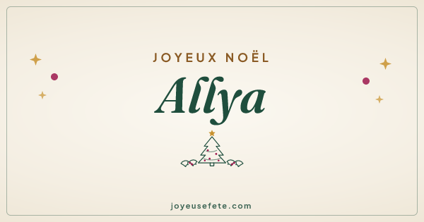 Image « Joyeux Noël Allya » au format large