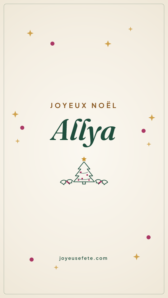 Image « Joyeux Noël Allya » au format story