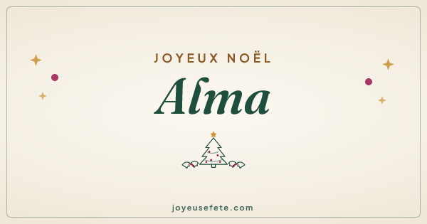 Image « Joyeux Noël Alma » au format large