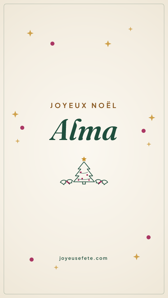 Image « Joyeux Noël Alma » au format story