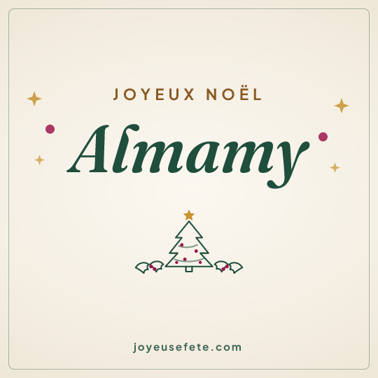 Image carrée « Joyeux Noël Almamy » pour WhatsApp