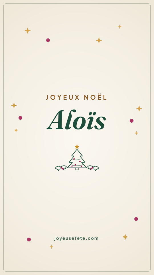 Image « Joyeux Noël Aloïs » au format story