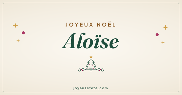 Image « Joyeux Noël Aloïse » au format large