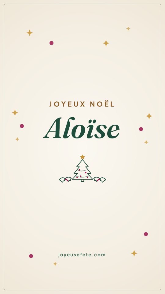 Image « Joyeux Noël Aloïse » au format story