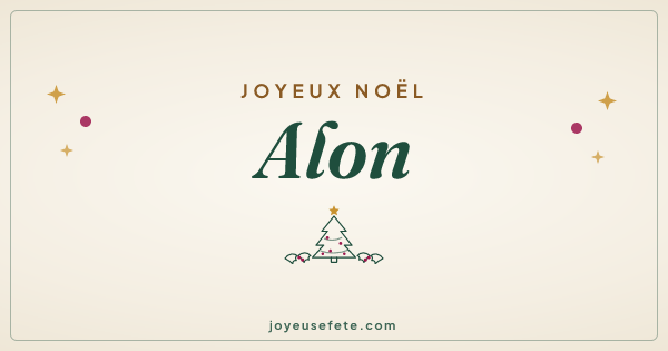 Image « Joyeux Noël Alon » au format large