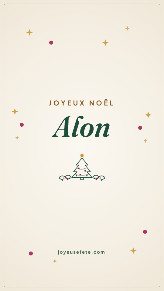Image « Joyeux Noël Alon » au format story