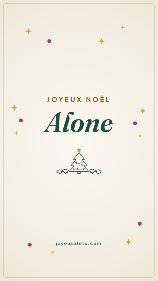 Image « Joyeux Noël Alone » au format story