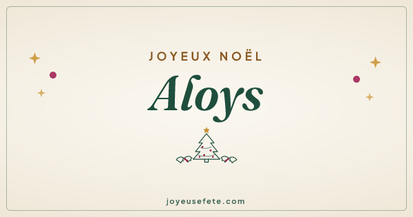 Image « Joyeux Noël Aloys » au format large