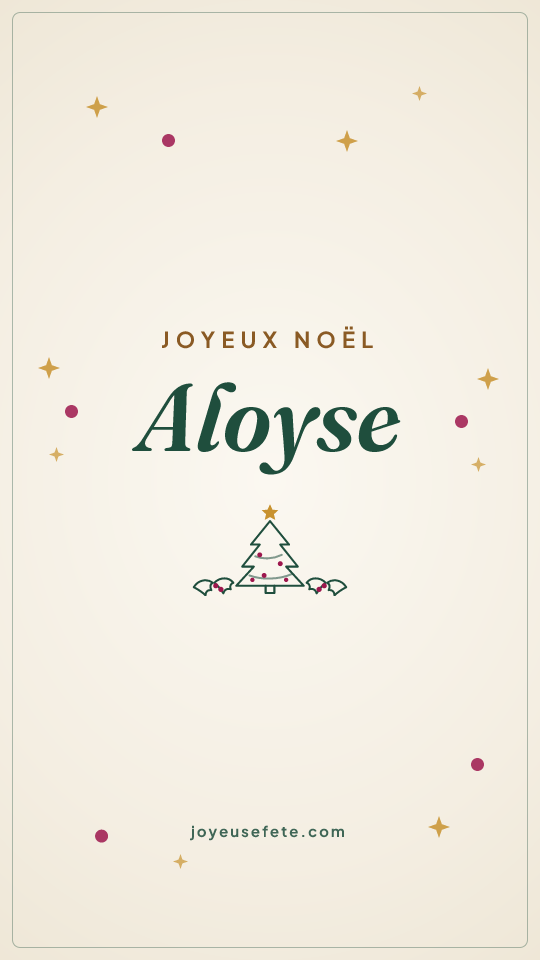 Image « Joyeux Noël Aloyse » au format story
