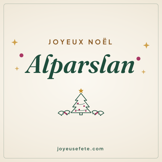 Image carrée « Joyeux Noël Alparslan » pour WhatsApp