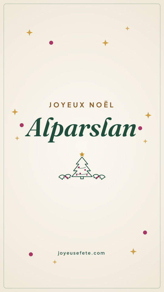 Image « Joyeux Noël Alparslan » au format story
